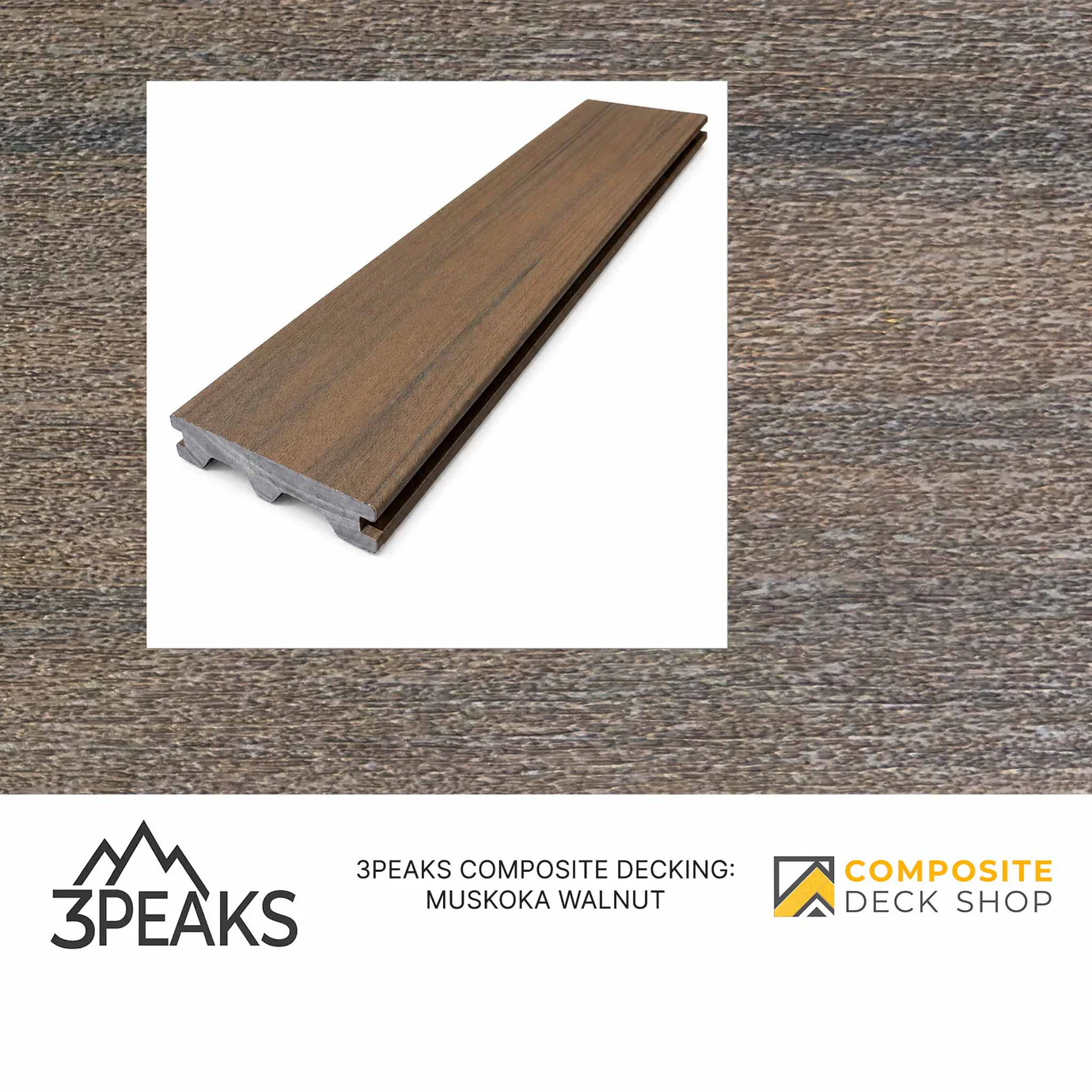 Muskoka Walnut composite decking board
