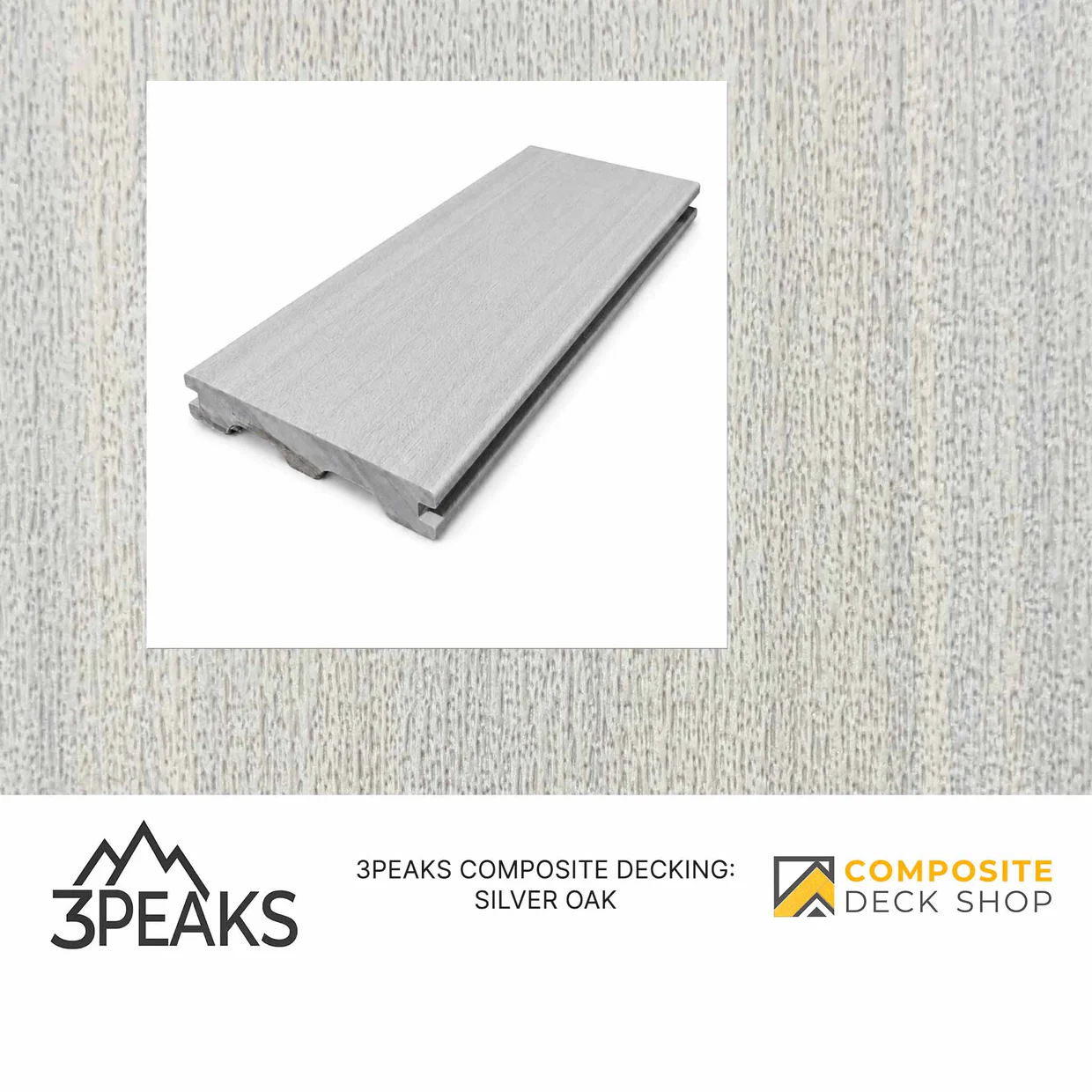 Silver Oak composite decking board